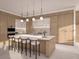 Modern kitchen with island and sleek cabinetry at 555 Quay Cmn # 1602, Sarasota, FL 34236