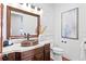 Spa-like bathroom with copper sink and marble vanity at 3544 San Remo Ter, Sarasota, FL 34239
