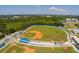 Aerial view of IMG Academy baseball field, with seating and surrounding landscape at 3702 54Th W Dr # 102, Bradenton, FL 34210