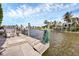 Private wooden dock with water access at 1701 Sandalwood Dr, Sarasota, FL 34231