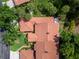 Directly above view of home showing the roofline and landscaping at 7360 Oak Moss Dr # 4, Sarasota, FL 34241