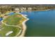 Bird's eye view of condos, golf course, and lake at 6438 Watercrest Way # 204, Lakewood Ranch, FL 34202