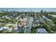 Aerial view highlighting the home's waterfront location and surroundings at 562 Juan Anasco Dr, Longboat Key, FL 34228