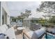 Spacious balcony with comfortable seating and pool view at 2430 Floyd St, Sarasota, FL 34239