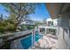 Modern home with pool and patio, view from upper deck at 2430 Floyd St, Sarasota, FL 34239