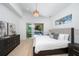 Main bedroom with pool view and sliding door access at 2446 Floyd St, Sarasota, FL 34239