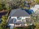 High-angle view of house, patio and hot tub at 2420 Floyd St, Sarasota, FL 34239