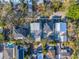 Aerial view of modern homes with private pools and lush landscaping at 2420 Floyd St, Sarasota, FL 34239