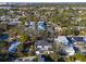 Aerial view showcasing a modern home's location and neighborhood at 2420 Floyd St, Sarasota, FL 34239