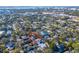 Aerial view showing home's location near the city at 2420 Floyd St, Sarasota, FL 34239