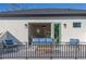 Modern balcony with metal railings and outdoor furniture at 2420 Floyd St, Sarasota, FL 34239