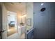 Bathroom with a walk-in shower and modern vanity at 2420 Floyd St, Sarasota, FL 34239