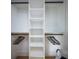 Bright walk-in closet with shelves and hanging rods at 2420 Floyd St, Sarasota, FL 34239