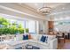 Open and airy living room with large windows, comfortable seating, and views of the backyard at 2420 Floyd St, Sarasota, FL 34239