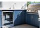 Close-up of outdoor kitchen, stainless steel refrigerator at 2420 Floyd St, Sarasota, FL 34239
