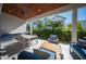 Outdoor kitchen and dining area on a covered patio at 2420 Floyd St, Sarasota, FL 34239