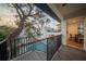 Relaxing balcony offering pool and backyard views at 2440 Floyd St, Sarasota, FL 34239