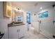 Elegant bathroom featuring a walk-in shower at 2440 Floyd St, Sarasota, FL 34239