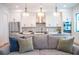 Comfortable living room with grey sofa and modern decor at 2440 Floyd St, Sarasota, FL 34239