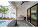 Outdoor kitchen with built-in grill and beverage cooler at 2440 Floyd St, Sarasota, FL 34239