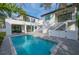 Luxury home with a beautiful, refreshing blue pool in backyard at 2440 Floyd St, Sarasota, FL 34239