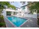 Luxury home with a beautiful, refreshing blue pool in backyard at 2440 Floyd St, Sarasota, FL 34239