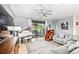 Relaxing living room with sectional sofa and view of backyard patio at 7112 Marsh View Ter, Bradenton, FL 34212