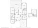 Detailed floor plan of the home showcasing the layout of rooms, including the bedrooms, bathrooms, and kitchen at 105 New Briton Ct, Bradenton, FL 34212