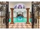 Inviting indoor pool with classic columns and elegant design at 3482 Flamingo Ave, Sarasota, FL 34242