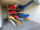 Convenient storage for kayaks and other water sports equipment at 3705 E Bay Dr # 115, Holmes Beach, FL 34217