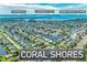 Aerial view of Coral Shores, showcasing waterfront homes and canals at 5111 Coral Blvd, Bradenton, FL 34210