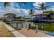 Expansive dock with covered boat slips and waterfront access at 5111 Coral Blvd, Bradenton, FL 34210