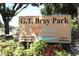 G.T. Bray Park sign, Manatee County, Florida at 5026 Water Oak Dr # 112, Bradenton, FL 34207