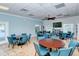 Community gathering room with multiple tables and chairs at 4072 Fairway Pl, North Port, FL 34287