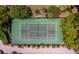 Overhead view of a green tennis court at 4825 Gulf Of Mexico Dr # 105, Longboat Key, FL 34228