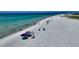 Aerial view of Siesta Beach showcasing its white sand and clear water at 4931 Oxford Dr, Sarasota, FL 34242