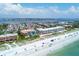 Aerial view of beachfront property showing building and beach at 1900 Gulf N Dr # 4, Bradenton Beach, FL 34217