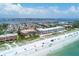 Aerial view of beachfront property with community pool and beach access at 1900 Gulf N Dr # 4, Bradenton Beach, FL 34217