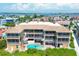 Aerial view, building with pool at 1900 Gulf N Dr # 4, Bradenton Beach, FL 34217