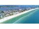 Aerial view of beachfront property and coastline at 1900 Gulf N Dr # 4, Bradenton Beach, FL 34217