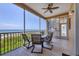 Relaxing screened balcony overlooking the ocean at 1900 Gulf N Dr # 4, Bradenton Beach, FL 34217