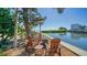 Relaxing waterfront seating area with fire pit at 4540 Gulf Of Mexico Dr # Ph1, Longboat Key, FL 34228