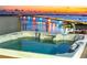 Hot tub with city and water views at sunset at 111 Golden Gate Pt # 201, Sarasota, FL 34236