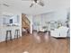 Open living area with hardwood floors and high ceilings at 3125 57Th Avenue E Cir, Bradenton, FL 34203