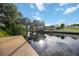 Scenic view of a private dock on a peaceful waterway at 4532 Shark Dr, Bradenton, FL 34208