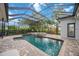 Beautiful screened pool and spa with patio area at 4532 Shark Dr, Bradenton, FL 34208