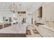 Modern kitchen with large island and marble countertops at 17745 Lucaya Dr, Lakewood Ranch, FL 34202