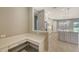 Kitchen nook with white quartz countertop and built-in cabinets at 21285 Holmes Cir, Venice, FL 34293