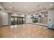 Community yoga studio with hardwood floors, mirrored wall and french doors at 5510 Panella Ct, Palmetto, FL 34221