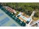 Aerial view of tennis courts, shuffleboard, and kayak storage at 835 Audubon Dr # 835, Bradenton, FL 34209